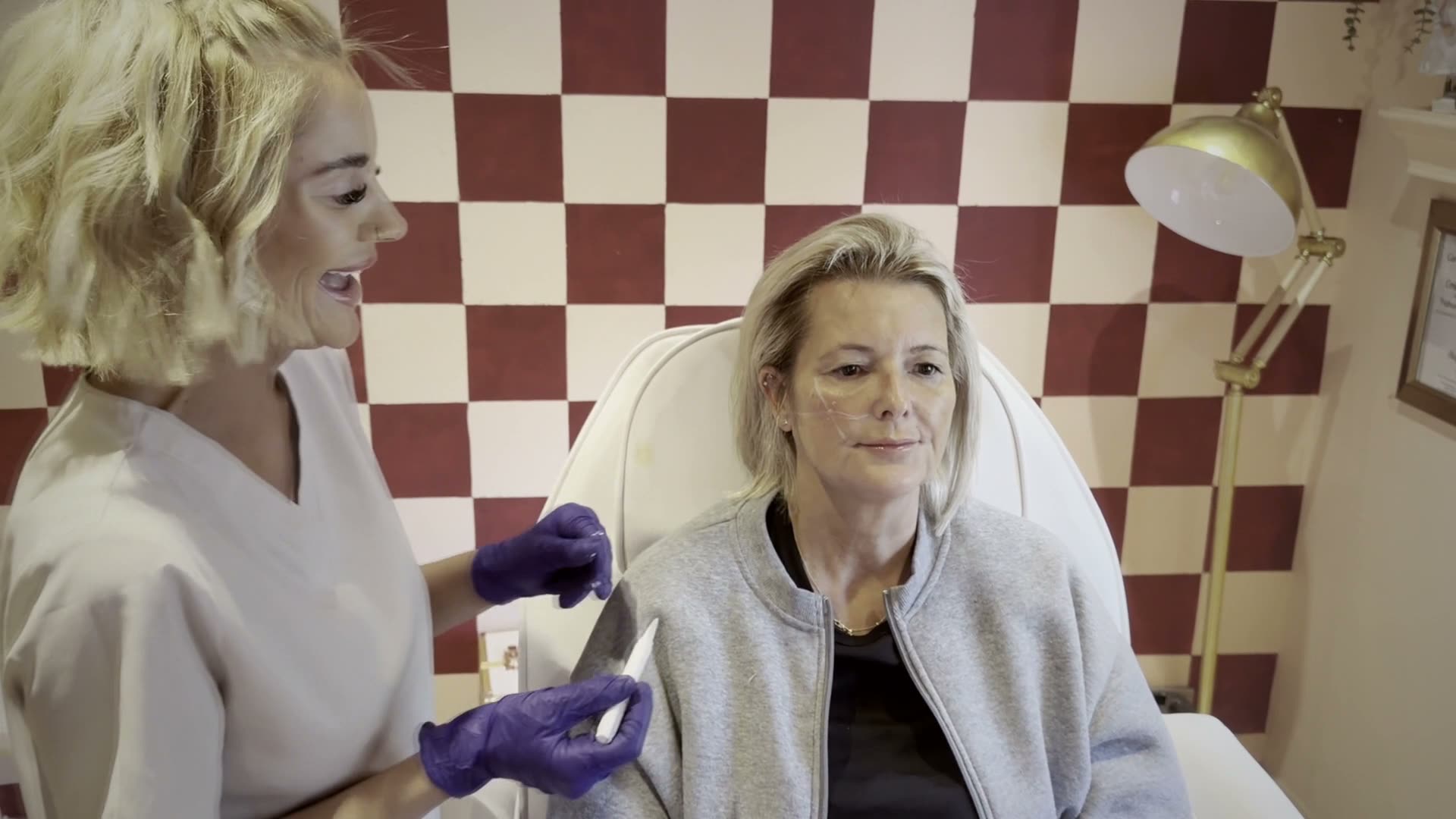 Inside Emilee Mae's Aesthetics treatment room, Willow Tree Barn
