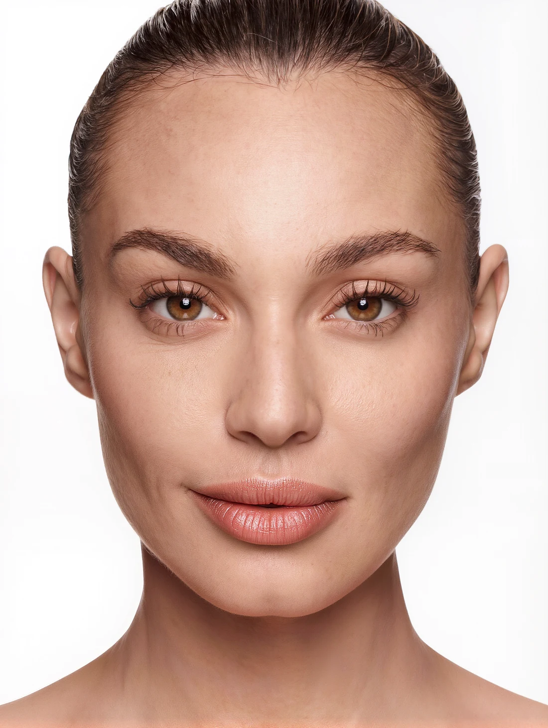 Front-facing portrait used to show which area of the face each treatment focuses on